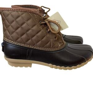 St. Johns Bay Denton Brown rain, snow or dick boots size 8m new with box & tags
